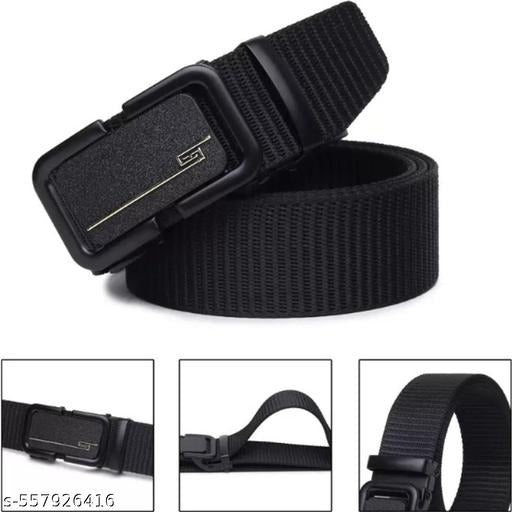 Black Tactical Nylon Belt for Men – Heavy Duty Adjustable Military Belt with Metal Quick Release Buckle