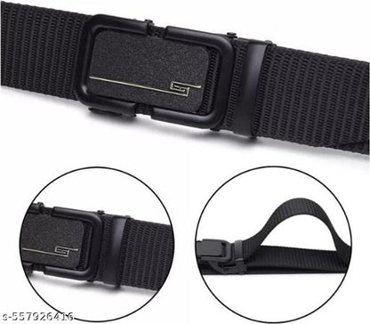 Black Tactical Nylon Belt for Men – Heavy Duty Adjustable Military Belt with Metal Quick Release Buckle